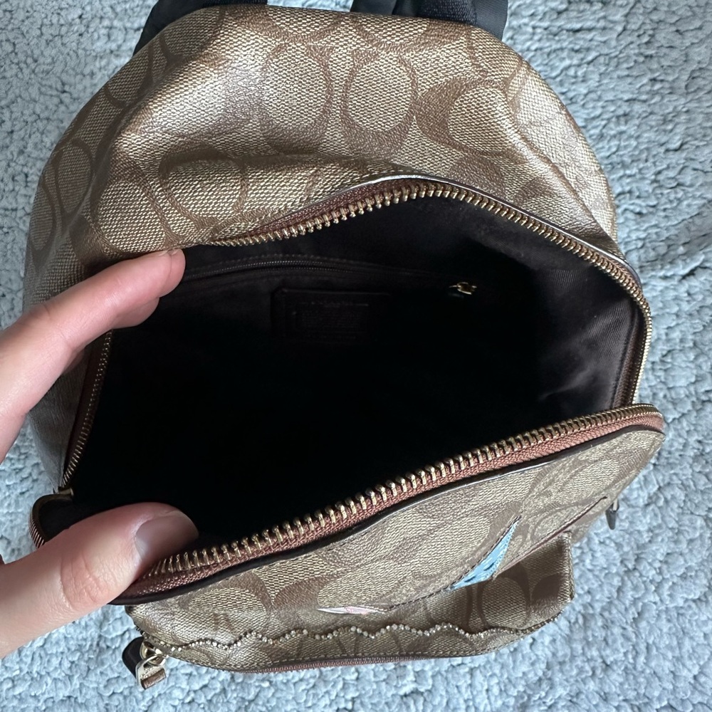 Coach Brown and Multicolor Patchwork Backpack - Picture 2 of 3